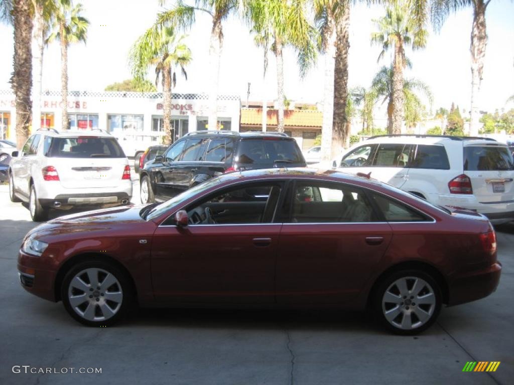 2006 A6 3.2 Sedan - Canyon Red Pearl / Beige photo #4