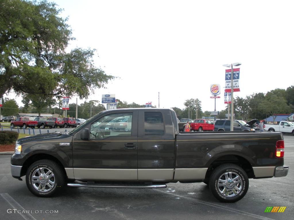 2007 F150 XLT SuperCab - Dark Stone Metallic / Tan photo #6