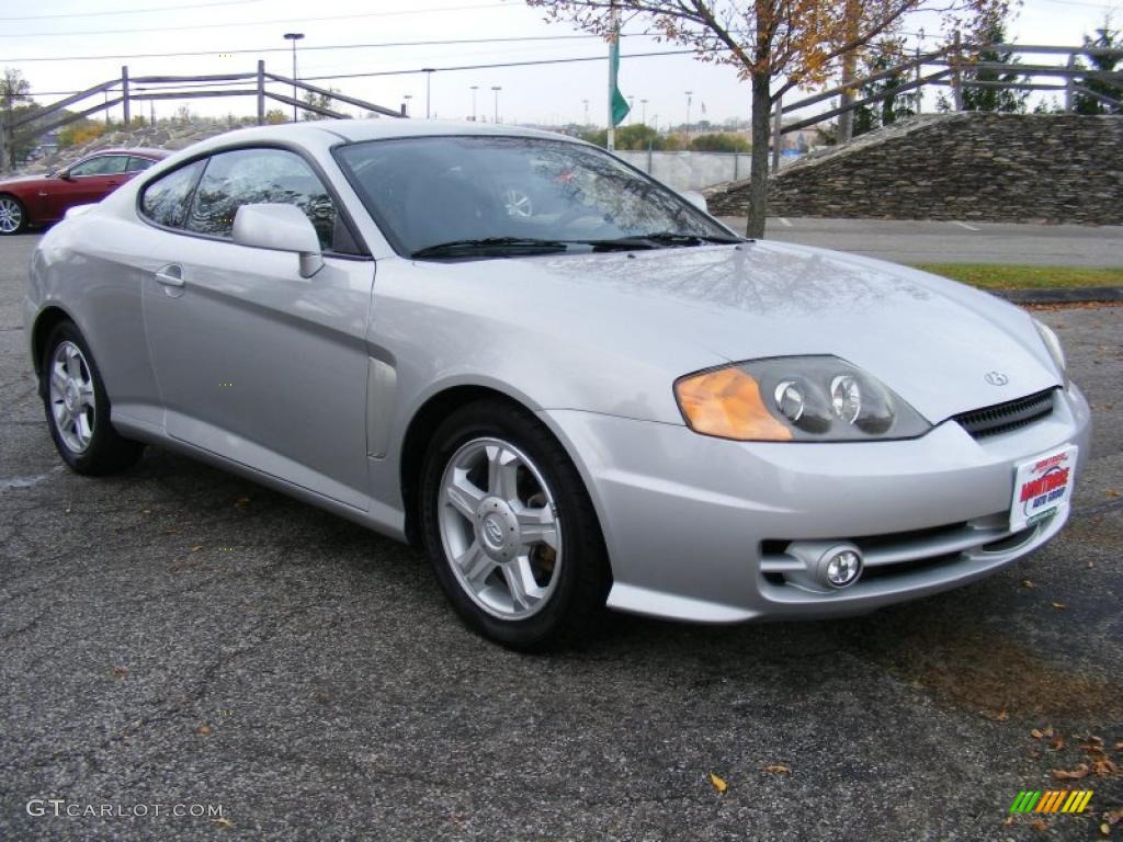 Super Silver 2003 Hyundai Tiburon Standard Tiburon Model Exterior Photo #37917634