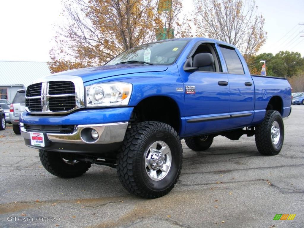 2007 Electric Blue Pearl Dodge Ram 2500 SLT Quad Cab 4x4 ...