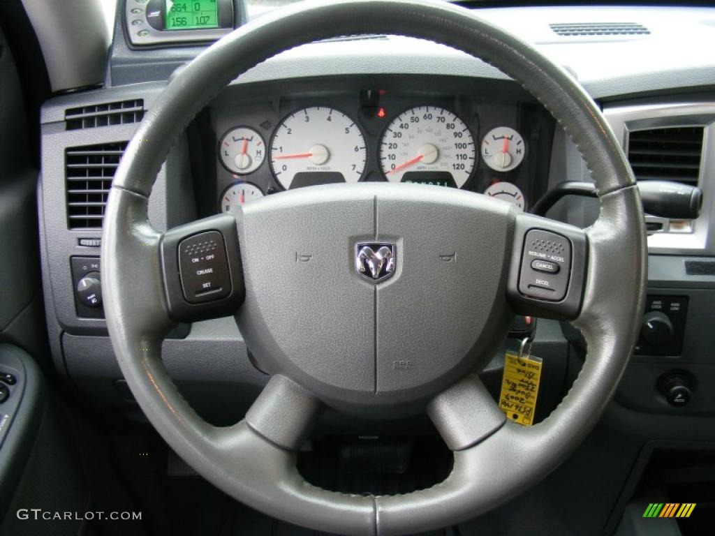 2007 Dodge Ram 2500 SLT Quad Cab 4x4 Medium Slate Gray Steering Wheel Photo #37918818