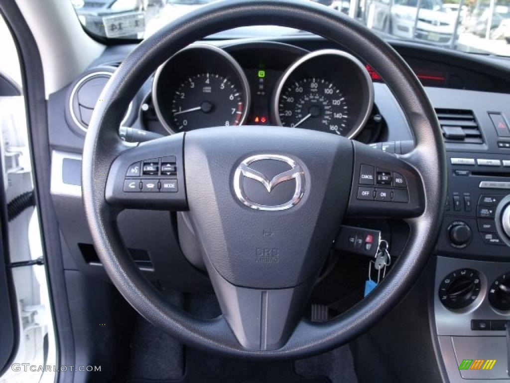 2010 Mazda MAZDA3 i Touring 4 Door Black Steering Wheel Photo #37921594