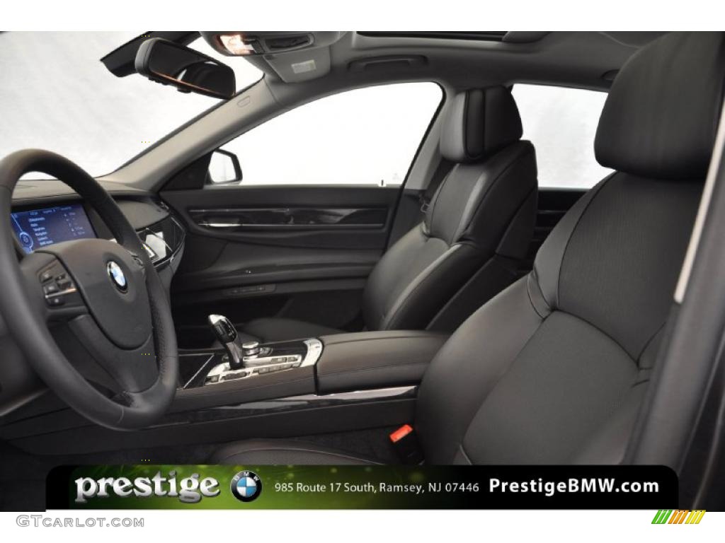 Black Nappa Leather Interior 2010 BMW 7 Series 750i xDrive Sedan Photo #37922430