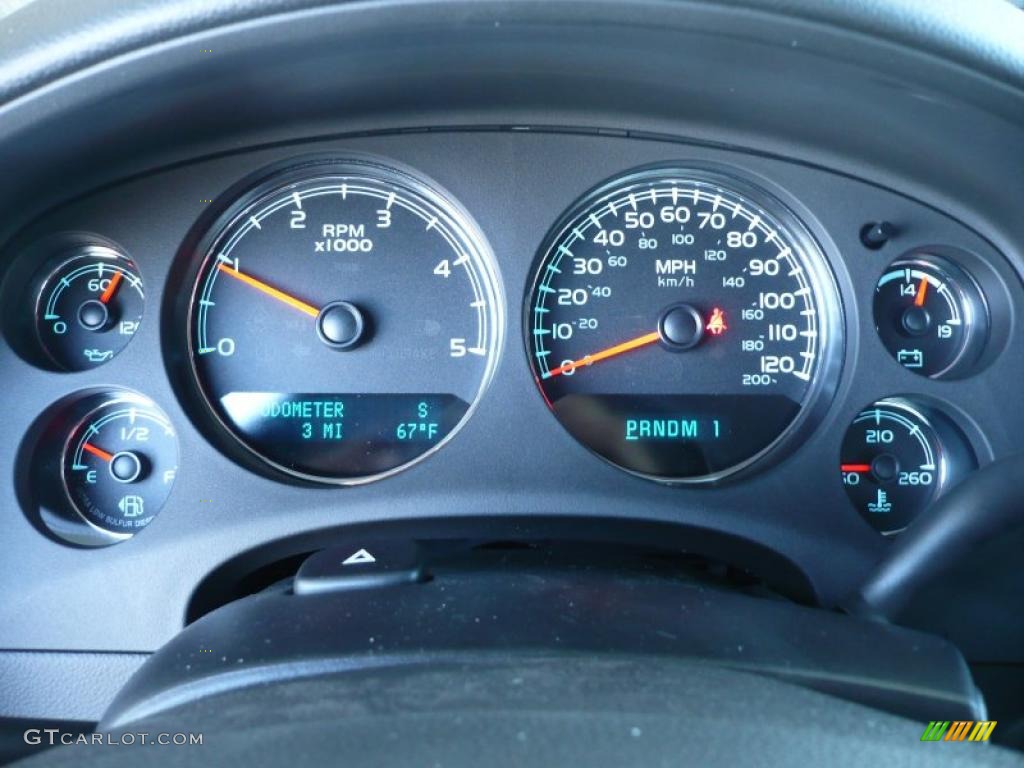 2011 GMC Sierra 3500HD SLT Crew Cab 4x4 Gauges Photo #37923106