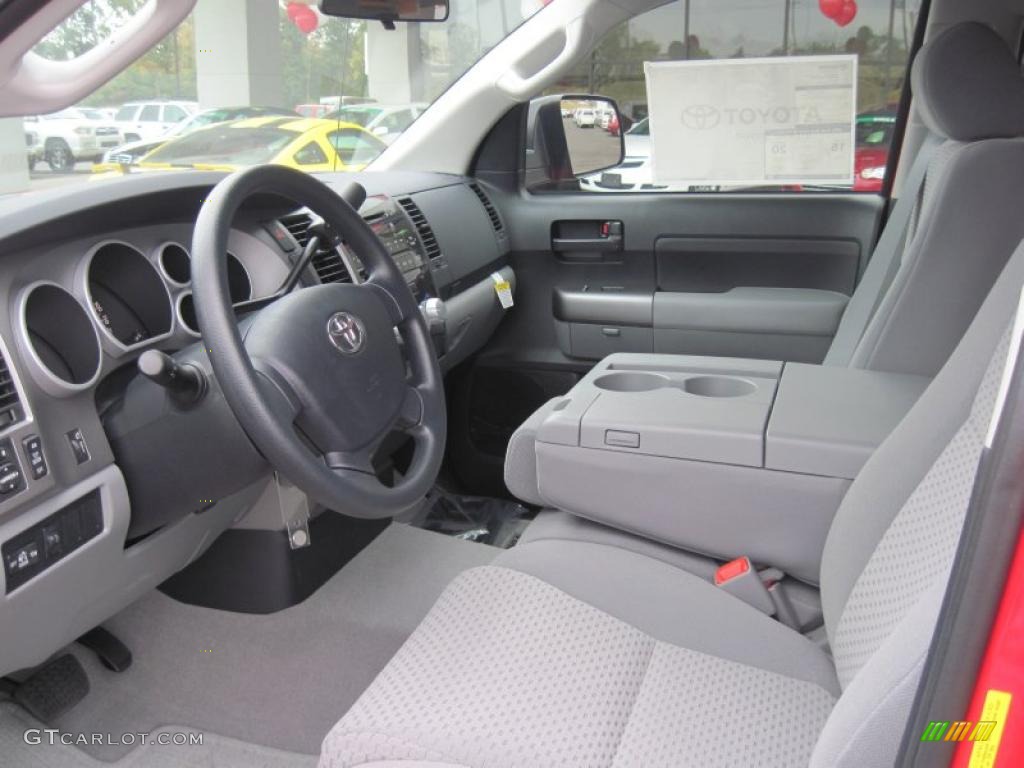 Graphite Gray Interior 2011 Toyota Tundra Double Cab Photo #37923466