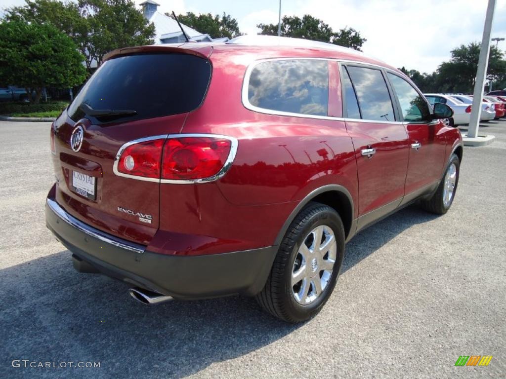 2008 Enclave CXL - Red Jewel / Cashmere/Cocoa photo #12