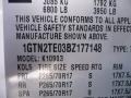 2011 GMC Sierra 1500 Regular Cab 4x4 Info Tag