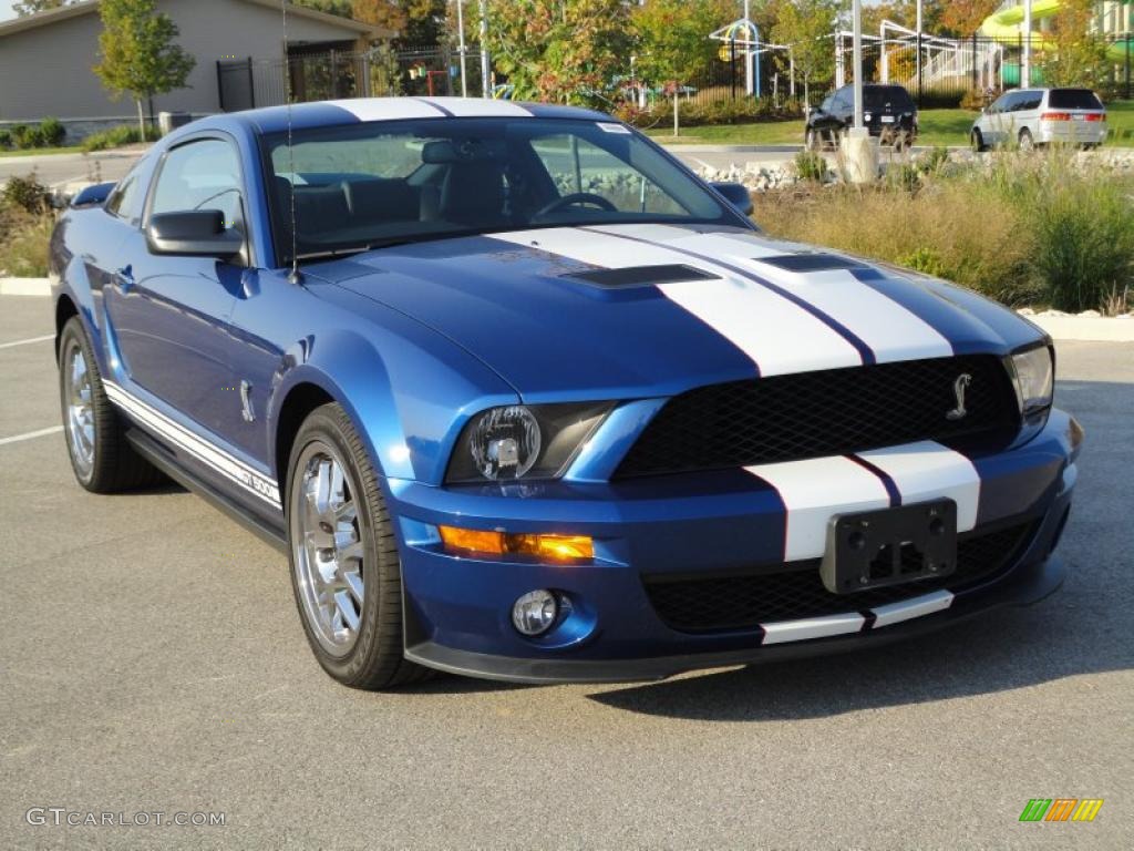 2008 Mustang Shelby GT500 Coupe - Vista Blue Metallic / Black photo #1