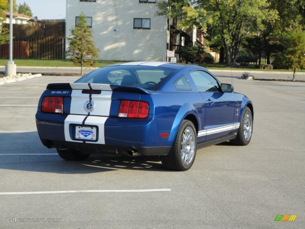2008 Mustang Shelby GT500 Coupe - Vista Blue Metallic / Black photo #5