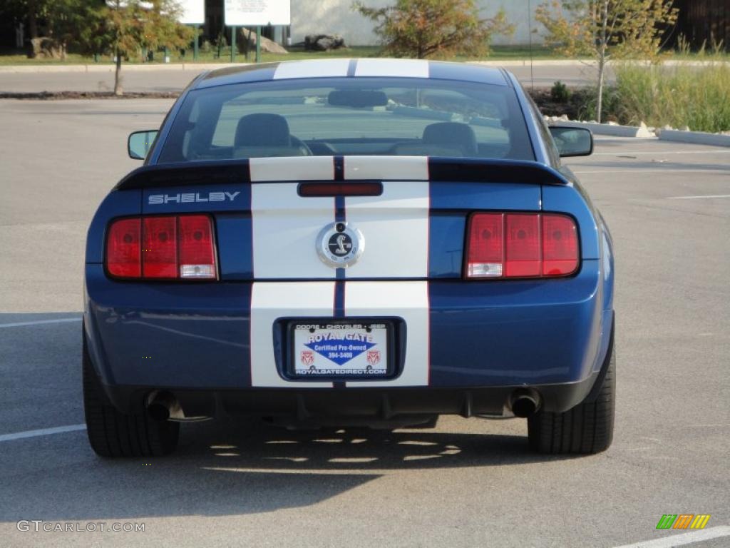 2008 Mustang Shelby GT500 Coupe - Vista Blue Metallic / Black photo #6
