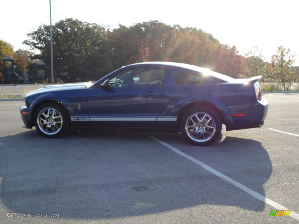 2008 Mustang Shelby GT500 Coupe - Vista Blue Metallic / Black photo #8