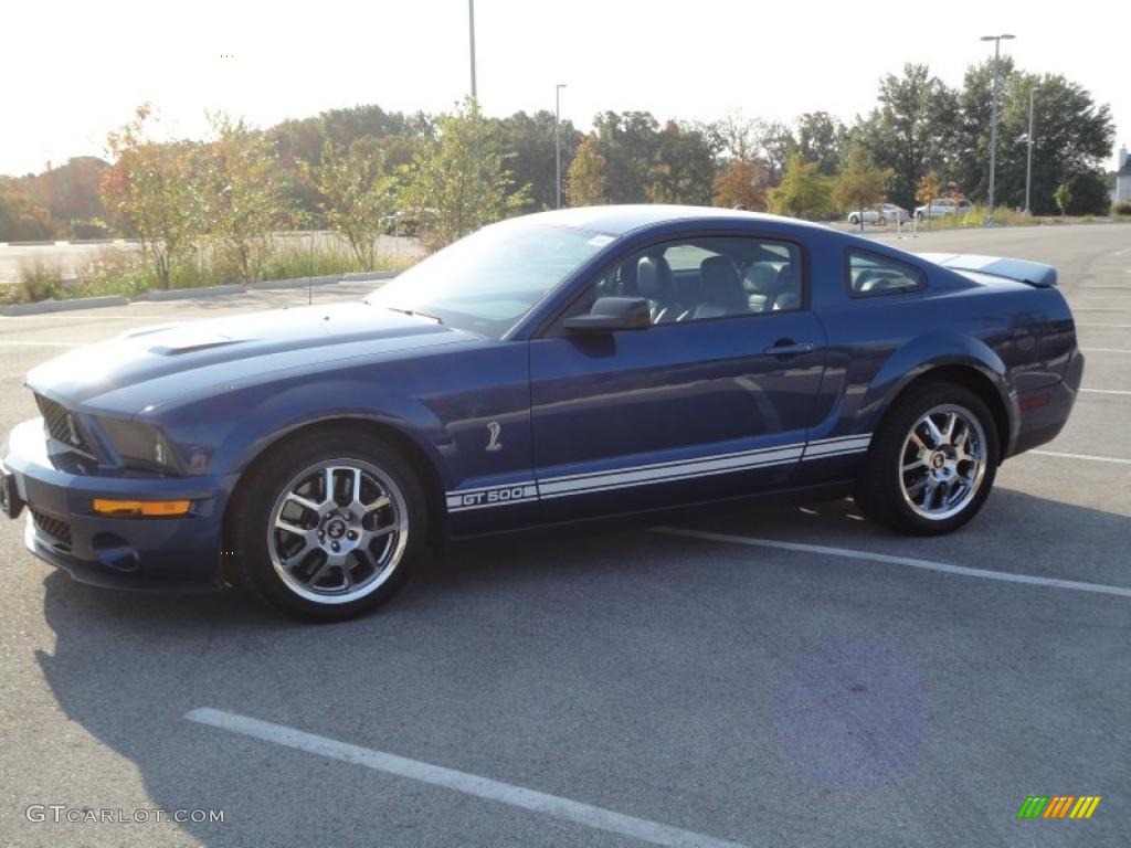 2008 Mustang Shelby GT500 Coupe - Vista Blue Metallic / Black photo #9