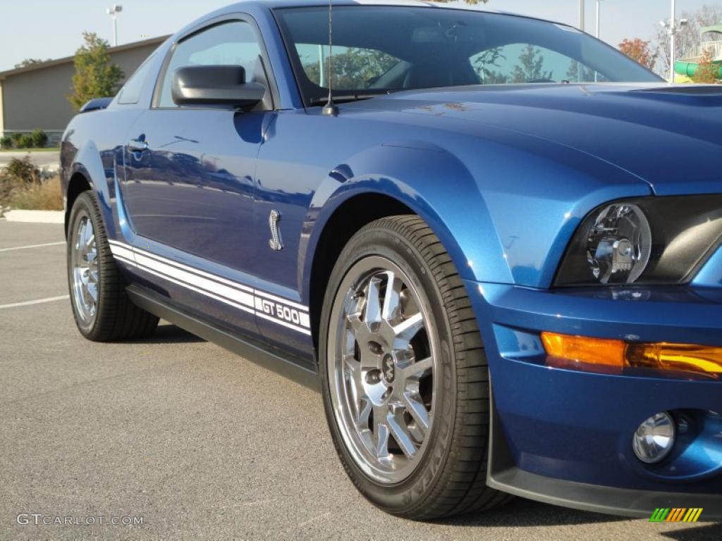 2008 Mustang Shelby GT500 Coupe - Vista Blue Metallic / Black photo #12