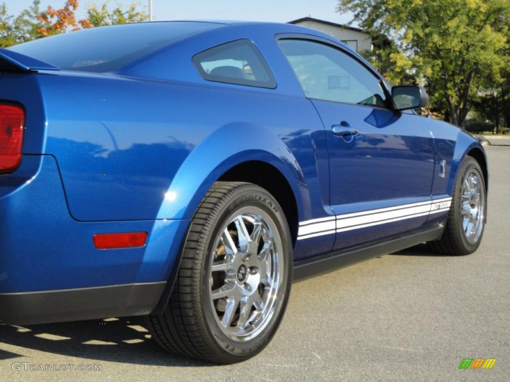 2008 Mustang Shelby GT500 Coupe - Vista Blue Metallic / Black photo #13