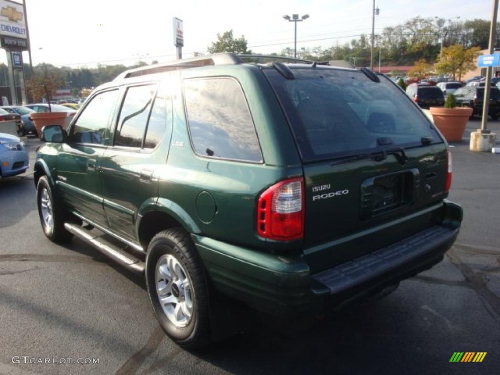 2002 Rodeo LSE 4WD - Garden Green Mica / Beige photo #5