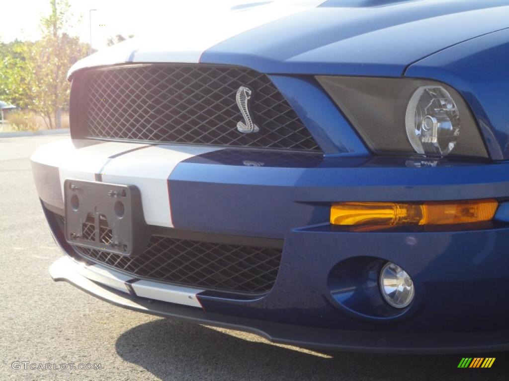 2008 Mustang Shelby GT500 Coupe - Vista Blue Metallic / Black photo #16