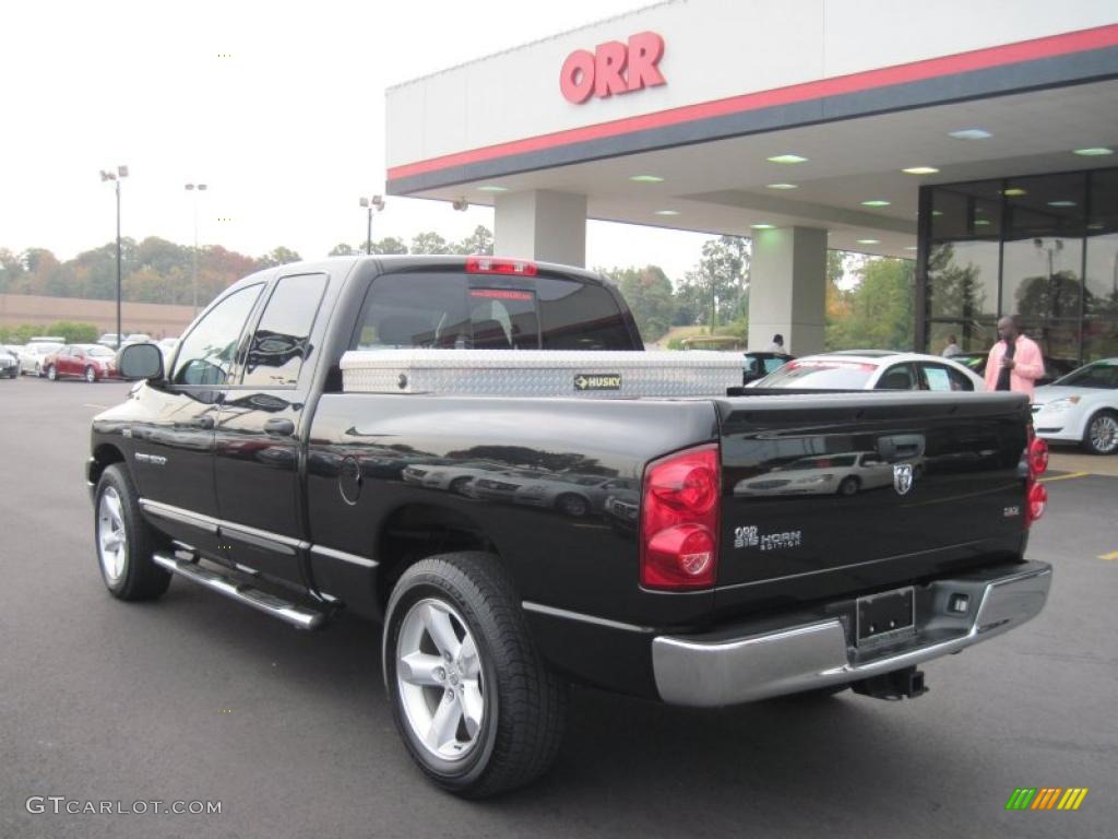 2007 Ram 1500 SLT Quad Cab - Black / Medium Slate Gray photo #3