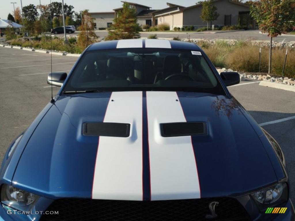 2008 Mustang Shelby GT500 Coupe - Vista Blue Metallic / Black photo #28