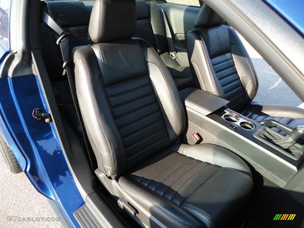 2008 Mustang Shelby GT500 Coupe - Vista Blue Metallic / Black photo #39