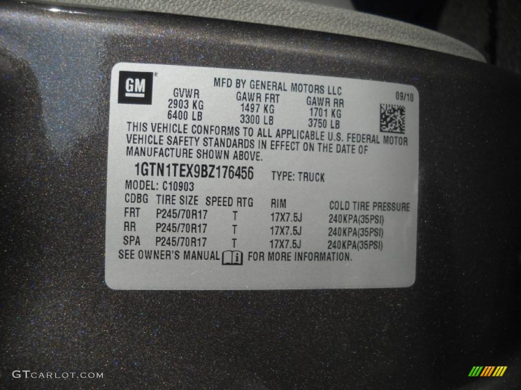 2011 GMC Sierra 1500 Regular Cab Info Tag Photo #37928854