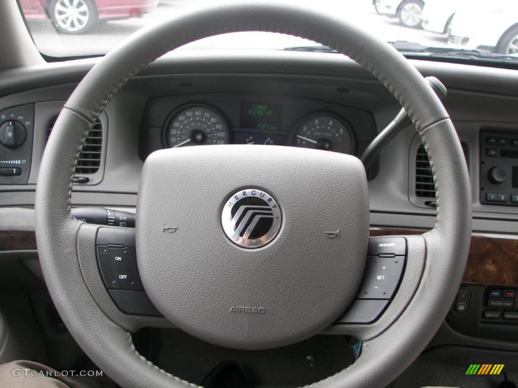 2010 Mercury Grand Marquis LS Ultimate Edition Medium Light Stone Steering Wheel Photo #37930414