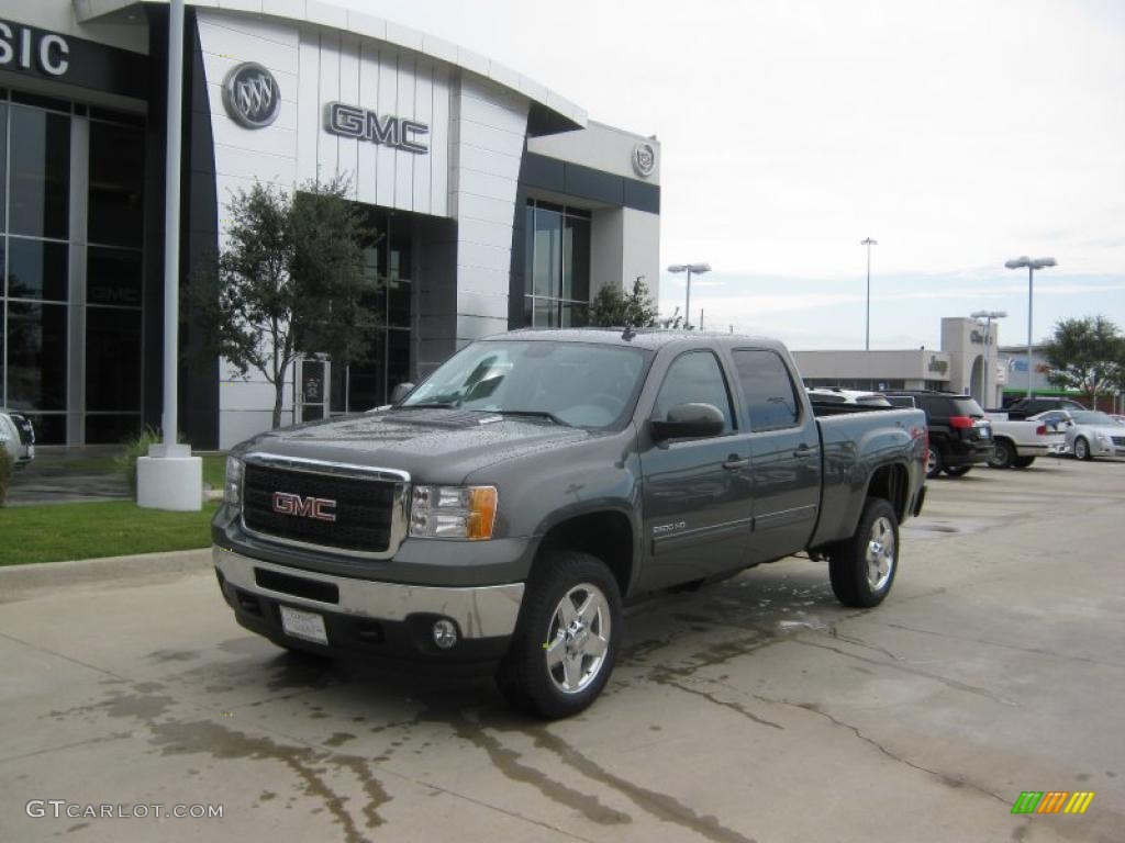2011 Sierra 2500HD SLT Crew Cab - Gray Green Metallic / Dark Titanium/Light Titanium photo #1