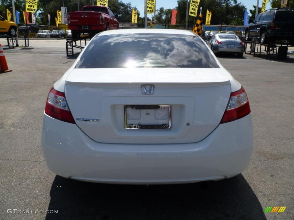 2007 Civic LX Coupe - Taffeta White / Ivory photo #5