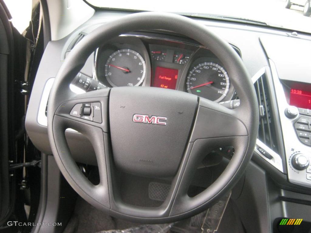 2011 GMC Terrain SLE Jet Black Steering Wheel Photo #37931490