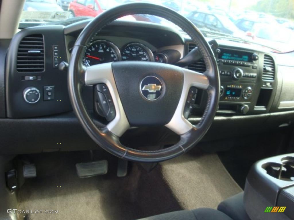 2008 Chevrolet Silverado 1500 LT Extended Cab Dark Titanium Steering Wheel Photo #37931594