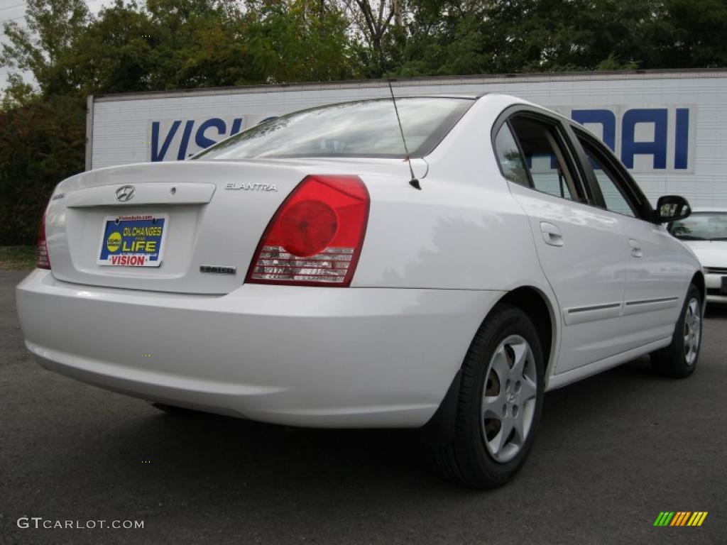 2006 Elantra GLS Sedan - Nordic White / Beige photo #2