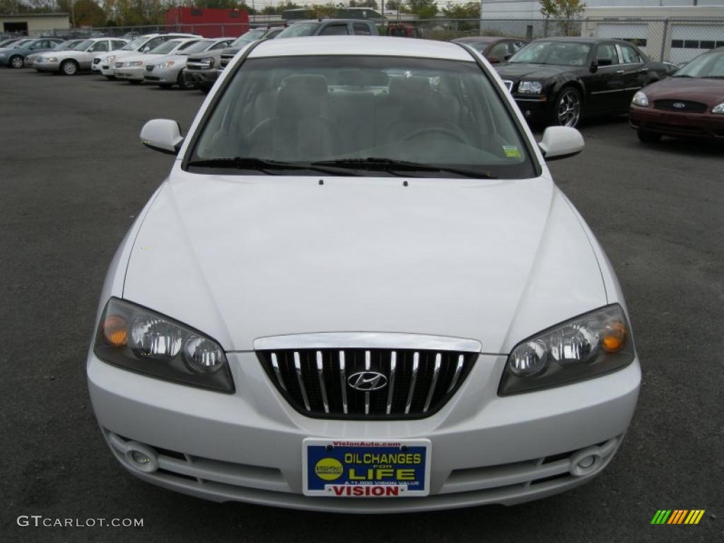 2006 Elantra GLS Sedan - Nordic White / Beige photo #10