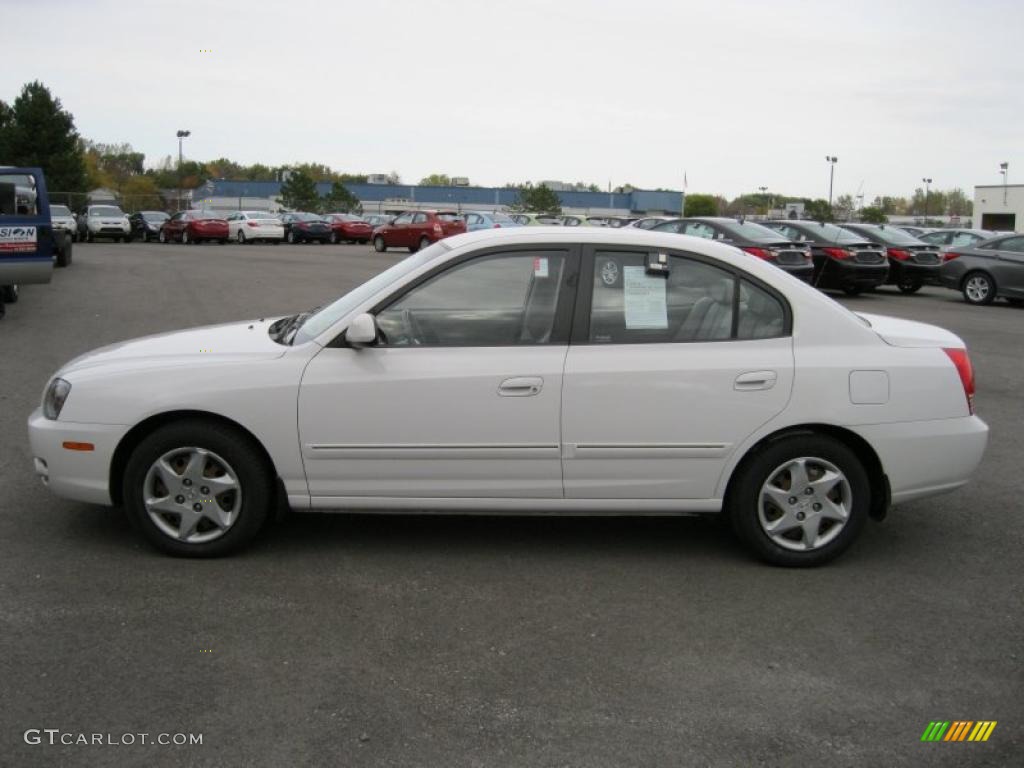 2006 Elantra GLS Sedan - Nordic White / Beige photo #12