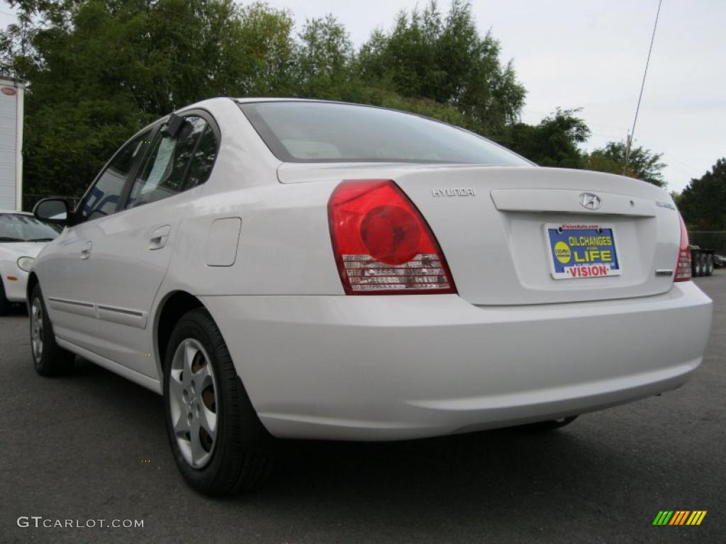 2006 Elantra GLS Sedan - Nordic White / Beige photo #13