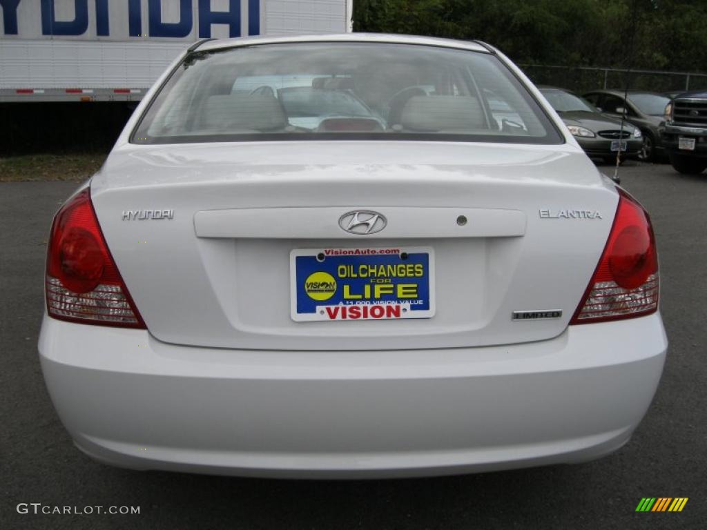 2006 Elantra GLS Sedan - Nordic White / Beige photo #14