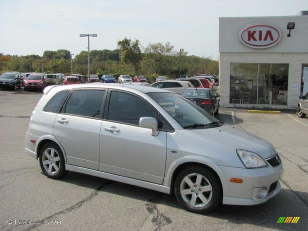 2005 Aerio SX AWD Sport Wagon - Silky Silver Metallic / Black photo #1