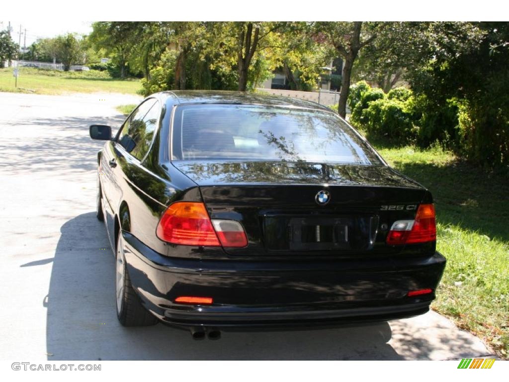 2001 3 Series 325i Coupe - Jet Black / Sand photo #7