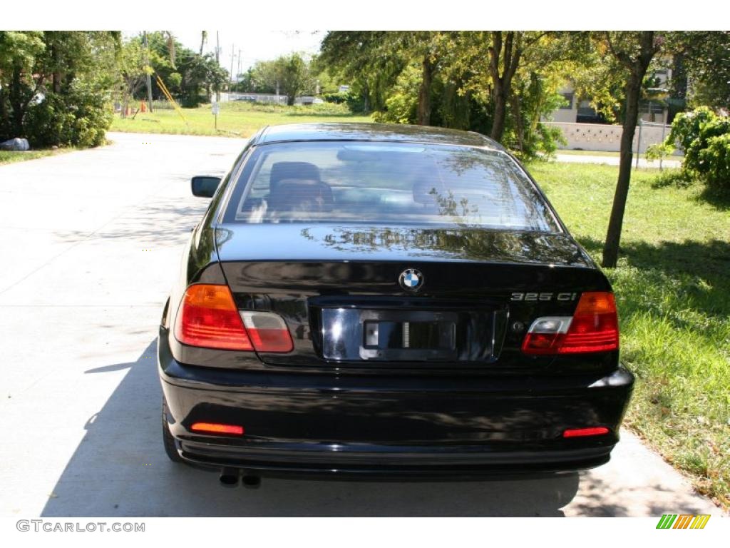 2001 3 Series 325i Coupe - Jet Black / Sand photo #8