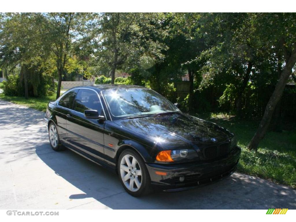 2001 3 Series 325i Coupe - Jet Black / Sand photo #15