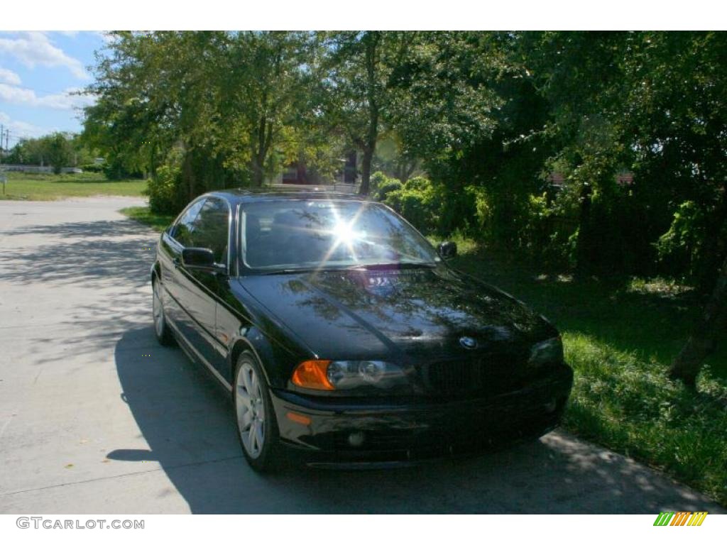 2001 3 Series 325i Coupe - Jet Black / Sand photo #16