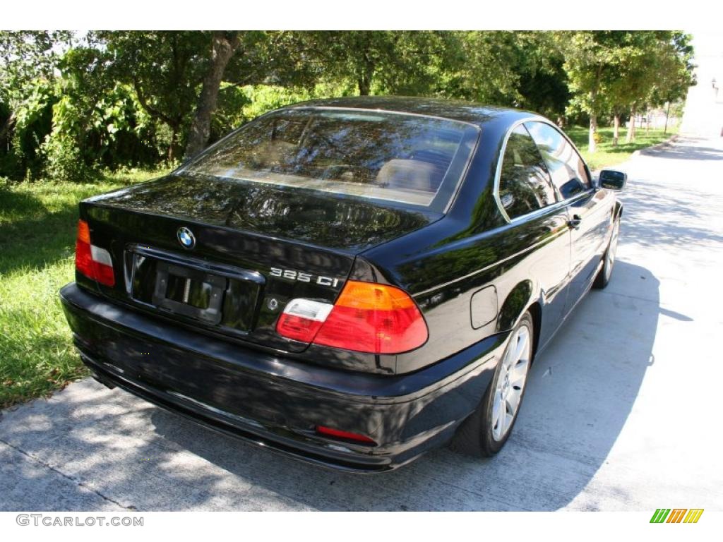 2001 3 Series 325i Coupe - Jet Black / Sand photo #22