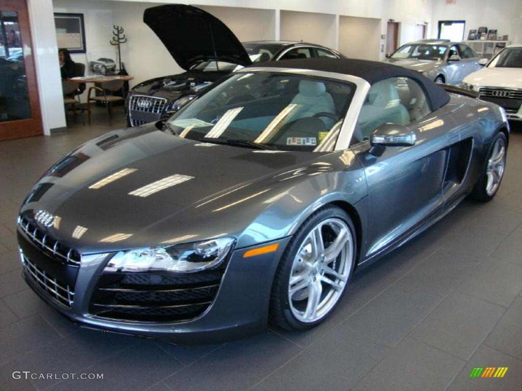 Daytona Grey Pearl Effect 2011 Audi R8 Spyder 5.2 FSI quattro Exterior Photo #37936390