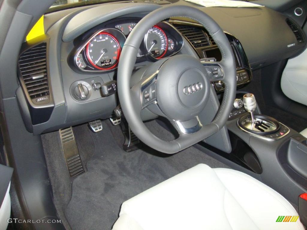 Titanium Grey Nappa Leather Interior 2011 Audi R8 Spyder 5.2 FSI quattro Photo #37936506