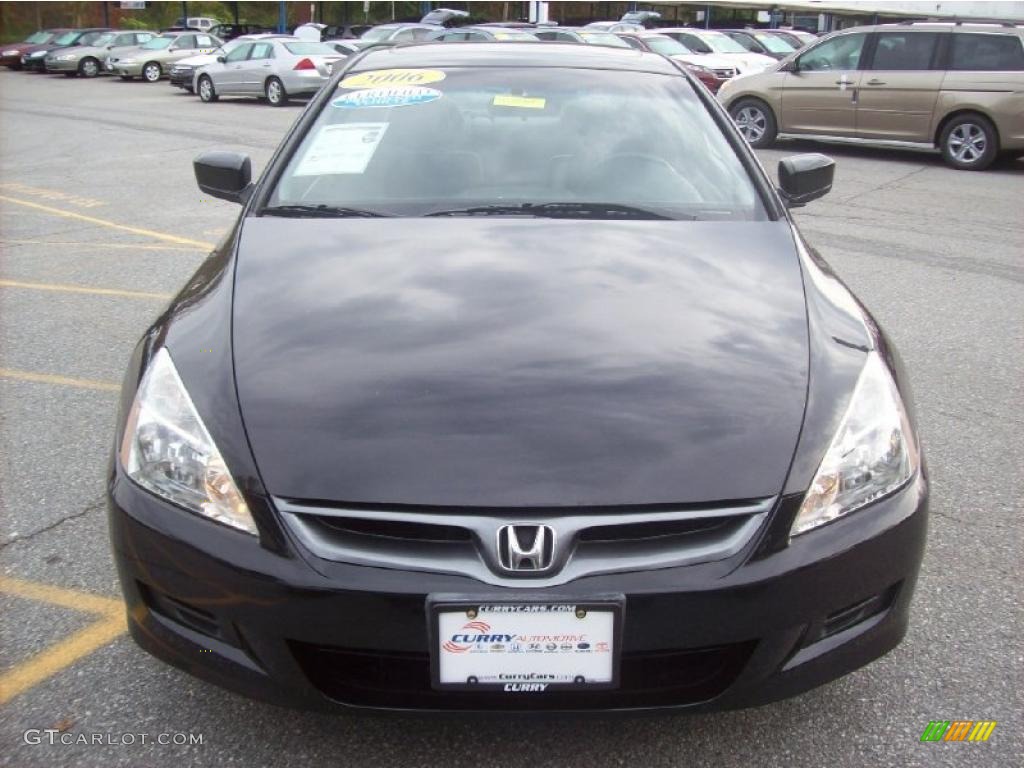 2006 Accord EX-L Coupe - Nighthawk Black Pearl / Gray photo #3