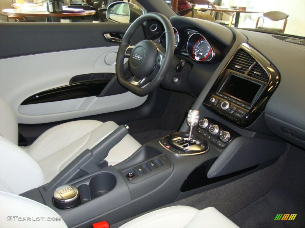 Titanium Grey Nappa Leather Interior 2011 Audi R8 Spyder 5.2 FSI quattro Photo #37936590