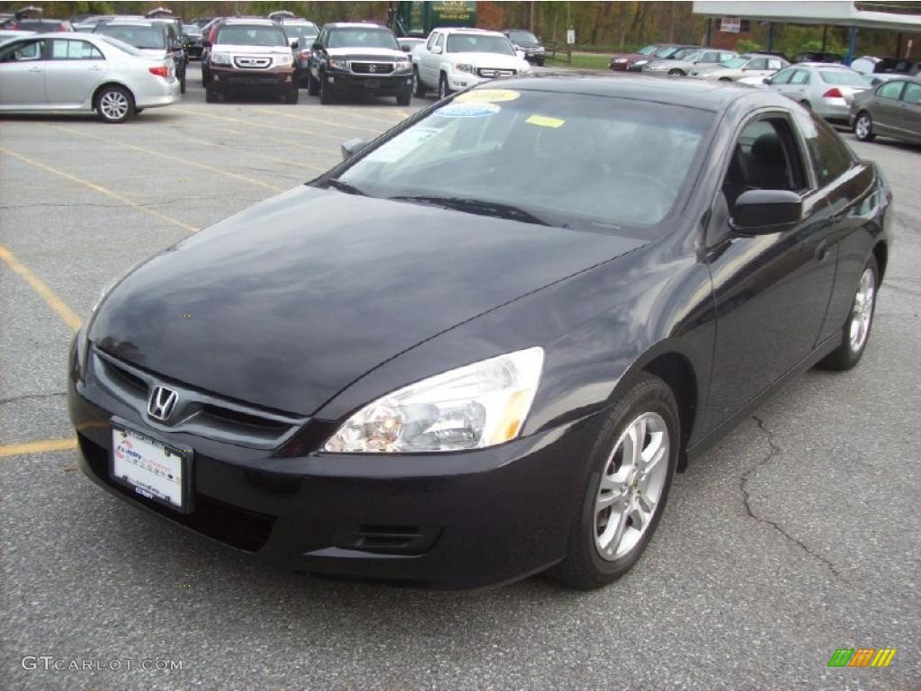 2006 Accord EX-L Coupe - Nighthawk Black Pearl / Gray photo #20