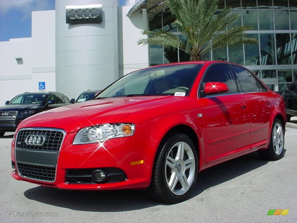2008 A4 2.0T Special Edition Sedan - Brilliant Red / Beige photo #1