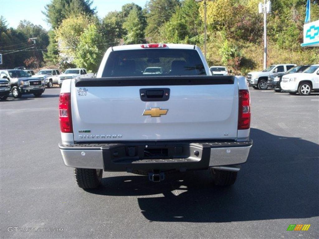 2011 Silverado 1500 LT Extended Cab 4x4 - Sheer Silver Metallic / Ebony photo #7