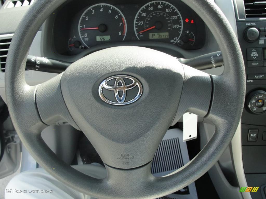 2009 Toyota Corolla LE Ash Steering Wheel Photo #37939726