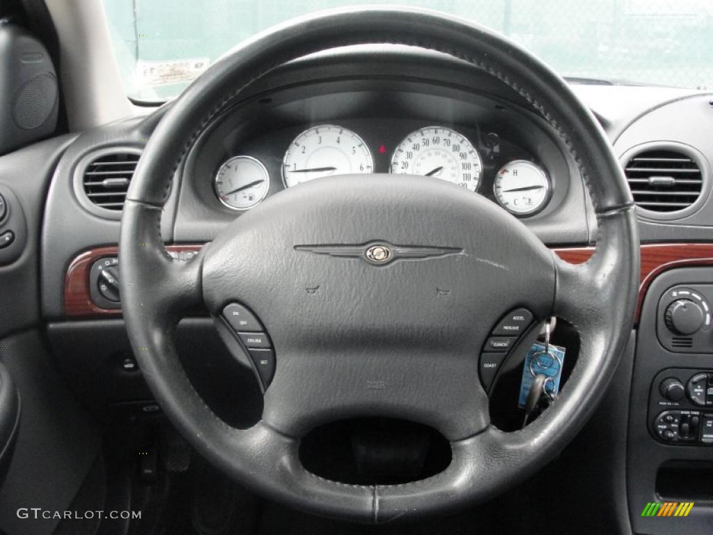2002 Chrysler 300 M Sedan Dark Slate Gray Steering Wheel Photo #37940830
