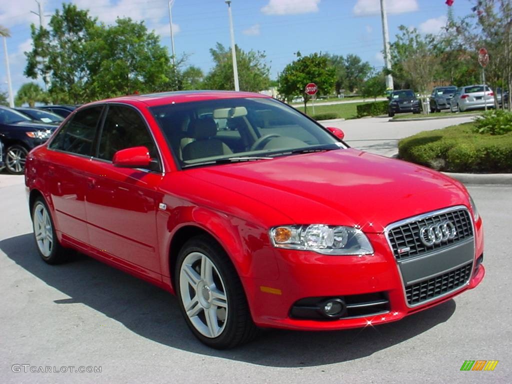 2008 A4 2.0T Special Edition Sedan - Brilliant Red / Beige photo #7